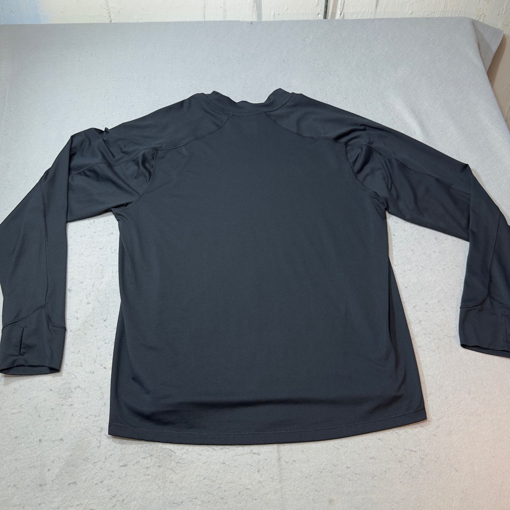 Brooks Run Happy Mens XL Black Mock Neck Long Sleeve Running Shirt Thumbholes - Picture 5 of 10